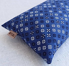 Úžitkový textil - FILKI šupkový vankúš na spanie 45 cm (modrý s folk vzorom šírka 20 cm) - 15121069_