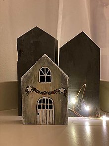Dekorácie - Vianočný domček drevený - 15125695_