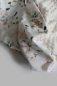 Detský textil - Minky deka Vtáčiky, viac farieb na výber, 100x70cm - 15126162_
