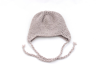 Detské čiapky - Béžová ušianka zimná MERINO - 15127633_