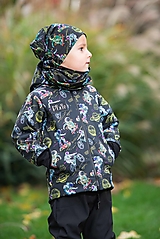 Detské oblečenie - prechodná softshell bunda astronaut užšia - 15127694_