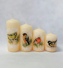 Svietidlá a sviečky - adventné sviečky vtáčiky - 15128195_
