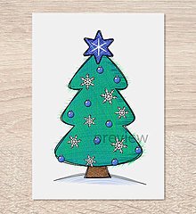 Grafika - Kreslený vianočný stromček  (zmrznutý) - 15129403_