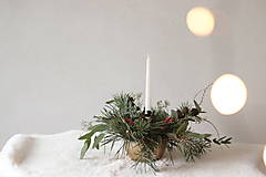 Svietidlá - Vianočný svietnik - aranžmán - 15133618_