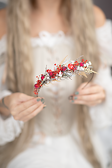 Ozdoby do vlasov - Polvenček s muchotrávkami "vianočný les" - 15130359_