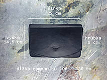 Kabelky - listová kožená kabelka tethys - čierna - 15131068_