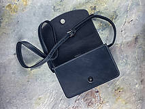 Kabelky - listová kožená kabelka tethys - antracitová tmavomodrá - 15131135_