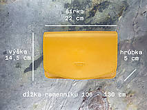 Kabelky - listová kožená kabelka tethys - marygold žltá - 15131164_