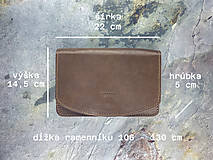 Kabelky - listová kožená kabelka tethys - hnedá - 15131189_