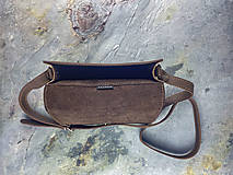 Kabelky - listová kožená kabelka tethys - hnedá - 15131190_