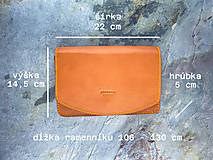 Kabelky - listová kožená kabelka tethys - oranžová - 15131230_