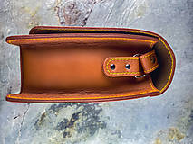 Kabelky - listová kožená kabelka tethys II. veľká - oranžová - 15131290_