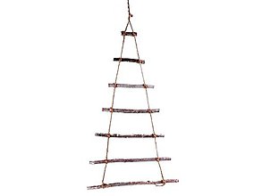 Polotovary - Závesný drevený vianočný stromček - 15132922_
