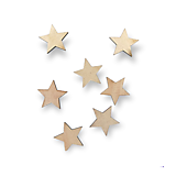 Polotovary - Drevený výrez hviezdička 5 ks H50303 - 15129853_