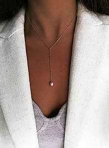 Náhrdelníky - Verona - perlový Y náhrdelník - 15133086_