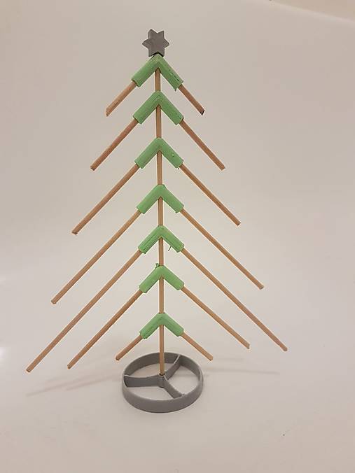 Minimalistický vianočný stromček (Zeleno-strieborný)