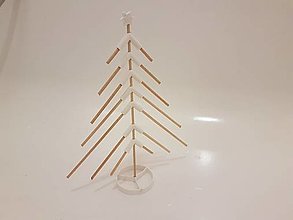 Dekorácie - Minimalistický vianočný stromček (Biela) - 15133475_