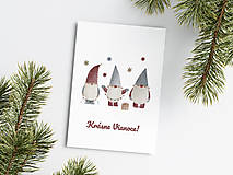 Papiernictvo - Vianočná pohľadnica - Traja Trpaslíci - 15131303_
