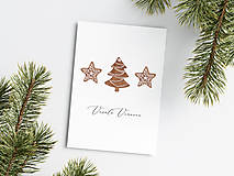 Papiernictvo - Vianočná pohľadnica Perníky - Veselé Vianoce - 15131661_