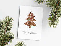 Papiernictvo - Vianočná pohľadnica - Perníkový Stromček - 15131671_