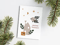 Papiernictvo - Vianočná pohľadnica Vtáčik - Krásne Vianoce - 15131747_