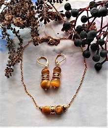 Sady šperkov - Tigrie oko zlaté- set šperkov - 15135915_