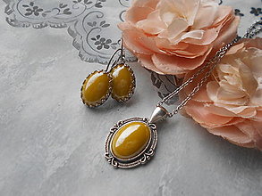 Sady šperkov - Sada v citrónovej perleťovej - 15136129_