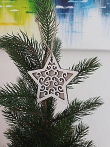 Dekorácie - Vianočná dekorácia - hviezdička - 15134796_