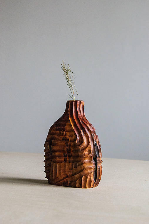  - Drevená váza špalt texturovaná - 15135415_