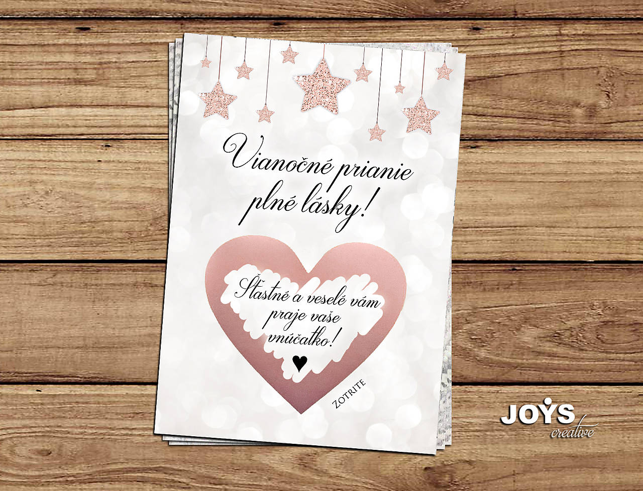 Vianočná stieracia kartička Oznámenie o čakaní bábätka s obálkou (Dizajn s iskričkovým pozadím a hviezdami)