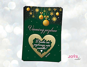 Papiernictvo - Vianočná stieracia kartička Oznámenie o čakaní bábätka s obálkou (Zelený dizajn s vianočnými guľami) - 15137932_