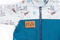 Detské oblečenie - prechodná softshell bunda vlk  užšia - 15137188_