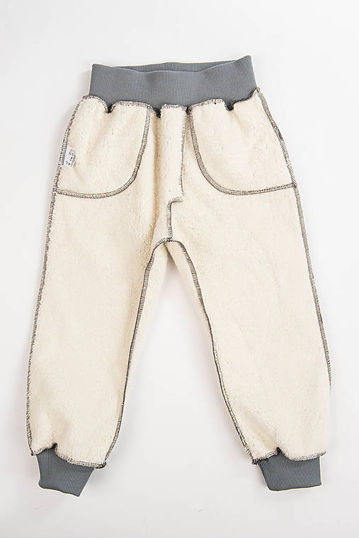 softschell nohavice šedé s barančekom klasický strih
