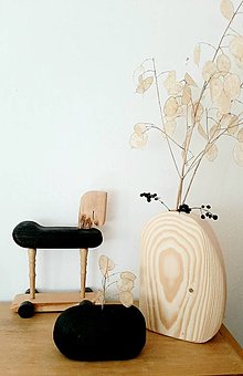 Brošne - Drevená váza na suché dekorácie - 15135688_