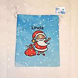 Úžitkový textil - SKLADOM - Mikulášské/Vianočné vrecká Santa, Snehuliak + MENO dieťaťa - 15133724_