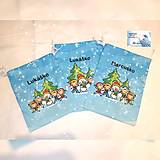 Úžitkový textil - SKLADOM - Mikulášské/Vianočné vrecká Santa, Snehuliak + MENO dieťaťa - 15133725_