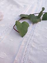 Nočná bielizeň - Dámske pyžamko z vyšívaného ľanu - 15135462_
