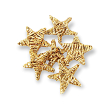 Polotovary - Ratanová hviezdička zlatá s glittrom H754 - 15134699_