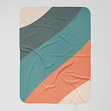 Úžitkový textil - Dekoračná deka s farebnými pruhmi - 15134277_