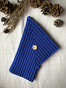 Detské čiapky - PIXIE detská merino kukla (kráľovská modrá (1-3 roky)) - 15136447_