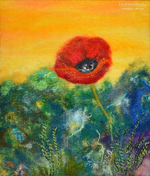Obrazy - Arttexový obraz "Radostný vlčí mak" - 15138504_