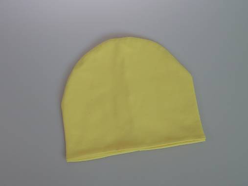 Úpletová čiapka žltý pastel