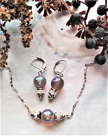 Sady šperkov - Mesačný kameň šedý- set šperkov - 15139923_