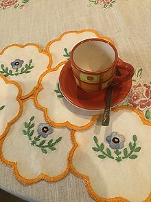 Úžitkový textil - Obrúsok pod šálku kávy - 15138212_