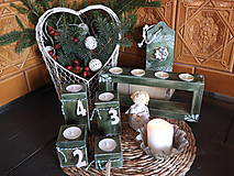 Svietidlá - Romantický svícen/svietnik z masívu zelený 4 - 15141019_