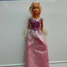 Hračky - Šité Barbie šaty 1 (červené šaty) - 15141757_