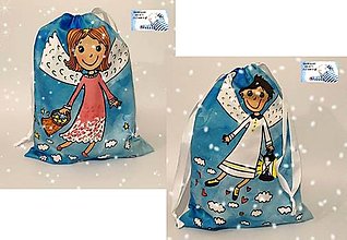 Úžitkový textil - SKLADOM - Mikulášské/Vianočné vrecko Anjel/Anjelka + MENO dieťaťa - 15140015_