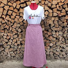 Sukne - Ľanová áčková sukňa (rôzne farby a dĺžky) - 15139655_
