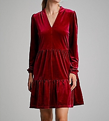 Šaty - Červené zamatové šaty (rôzne farby) (červené) - 15140535_