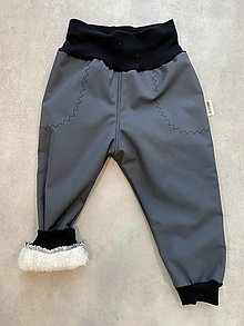 Detské oblečenie - Sofshellové kalhoty s barančekom - 15138633_